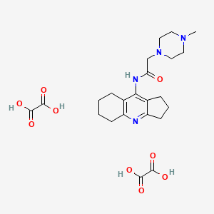 N-(2,3,5,6,7,8-hexahydro-1H-cyclopenta[b]quinolin-9-yl)-2-(4-methyl-1-piperazinyl)acetamide diethanedioate