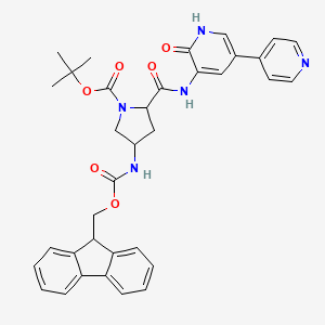 tert-butyl 4-{[(9H-fluoren-9-ylmethoxy)carbonyl]amino}-2-{[(6-oxo-1,6-dihydro-3,4'-bipyridin-5-yl)amino]carbonyl}pyrrolidine-1-carboxylate