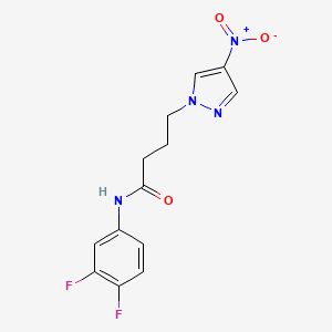 N-(3,4-difluorophenyl)-4-(4-nitro-1H-pyrazol-1-yl)butanamide