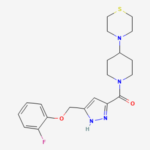 4-[1-({5-[(2-fluorophenoxy)methyl]-1H-pyrazol-3-yl}carbonyl)-4-piperidinyl]thiomorpholine