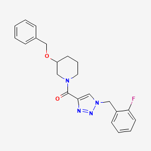 3-(benzyloxy)-1-{[1-(2-fluorobenzyl)-1H-1,2,3-triazol-4-yl]carbonyl}piperidine