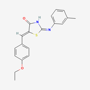 molecular formula C19H18N2O2S B6025714 5-(4-ethoxybenzylidene)-2-[(3-methylphenyl)amino]-1,3-thiazol-4(5H)-one 