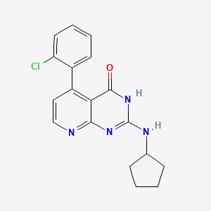 molecular formula C18H17ClN4O B6025723 5-(2-chlorophenyl)-2-(cyclopentylamino)pyrido[2,3-d]pyrimidin-4(3H)-one 