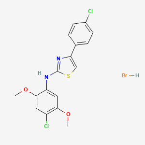 molecular formula C17H15BrCl2N2O2S B6025727 N-(4-chloro-2,5-dimethoxyphenyl)-4-(4-chlorophenyl)-1,3-thiazol-2-amine hydrobromide 