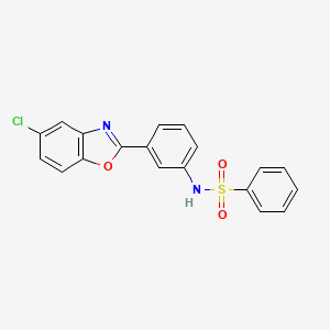 N-[3-(5-chloro-1,3-benzoxazol-2-yl)phenyl]benzenesulfonamide