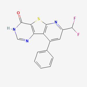 11-(difluoromethyl)-13-phenyl-8-thia-3,5,10-triazatricyclo[7.4.0.02,7]trideca-1(9),2(7),3,10,12-pentaen-6-one