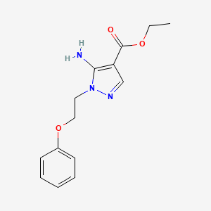 molecular formula C14H17N3O3 B6025737 Ethyl 5-amino-1-(2-phenoxyethyl)pyrazole-4-carboxylate 