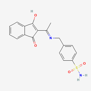 molecular formula C18H16N2O4S B6025815 4-({[1-(1,3-DIOXO-1,3-DIHYDRO-2H-INDEN-2-YLIDEN)ETHYL]AMINO}METHYL)-1-BENZENESULFONAMIDE 