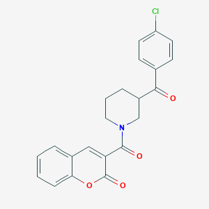 3-{[3-(4-chlorobenzoyl)-1-piperidinyl]carbonyl}-2H-chromen-2-one