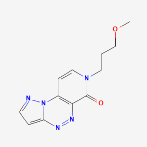 molecular formula C12H13N5O2 B6025921 7-(3-methoxypropyl)pyrazolo[5,1-c]pyrido[4,3-e][1,2,4]triazin-6(7H)-one 