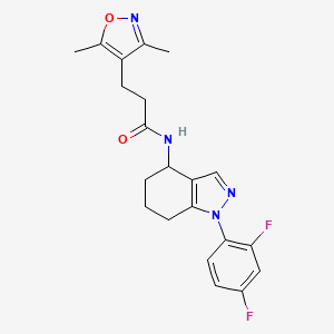 N-[1-(2,4-difluorophenyl)-4,5,6,7-tetrahydro-1H-indazol-4-yl]-3-(3,5-dimethyl-4-isoxazolyl)propanamide