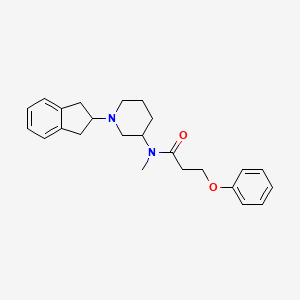 molecular formula C24H30N2O2 B6025943 N-[1-(2,3-dihydro-1H-inden-2-yl)-3-piperidinyl]-N-methyl-3-phenoxypropanamide 