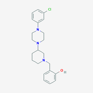 2-({3-[4-(3-chlorophenyl)-1-piperazinyl]-1-piperidinyl}methyl)phenol