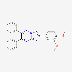 6-(3,4-dimethoxyphenyl)-2,3-diphenylimidazo[1,2-b][1,2,4]triazine