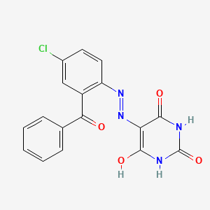 molecular formula C17H11ClN4O4 B6025984 2,4,5,6(1H,3H)-pyrimidinetetrone 5-[(2-benzoyl-4-chlorophenyl)hydrazone] 