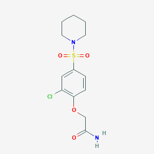 2-(2-Chloro-4-piperidin-1-ylsulfonylphenoxy)acetamide