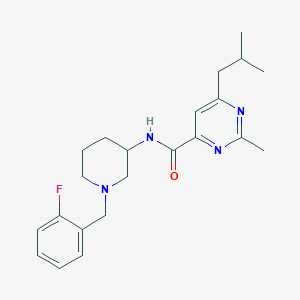 N-[1-(2-fluorobenzyl)-3-piperidinyl]-6-isobutyl-2-methyl-4-pyrimidinecarboxamide