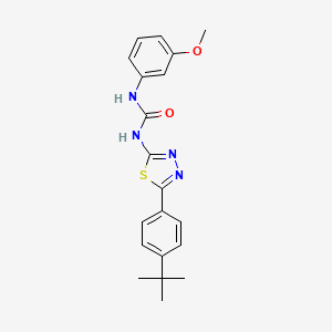 molecular formula C20H22N4O2S B6026022 1-[5-(4-Tert-butylphenyl)-1,3,4-thiadiazol-2-yl]-3-(3-methoxyphenyl)urea 