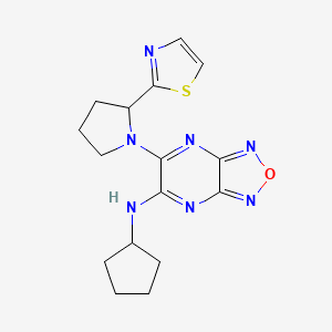 N-cyclopentyl-6-[2-(1,3-thiazol-2-yl)-1-pyrrolidinyl][1,2,5]oxadiazolo[3,4-b]pyrazin-5-amine