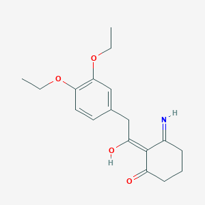 3-amino-2-[(3,4-diethoxyphenyl)acetyl]cyclohex-2-en-1-one