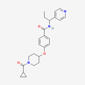 4-{[1-(cyclopropylcarbonyl)-4-piperidinyl]oxy}-N-[1-(4-pyridinyl)propyl]benzamide