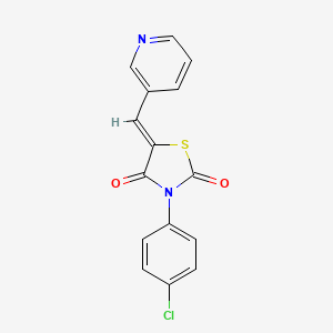 3-(4-chlorophenyl)-5-(3-pyridinylmethylene)-1,3-thiazolidine-2,4-dione