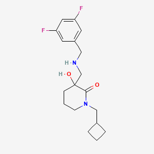 molecular formula C18H24F2N2O2 B6026130 1-(cyclobutylmethyl)-3-{[(3,5-difluorobenzyl)amino]methyl}-3-hydroxy-2-piperidinone 