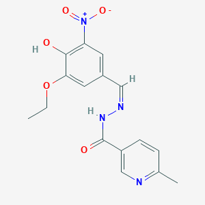 N'-(3-ethoxy-4-hydroxy-5-nitrobenzylidene)-6-methylnicotinohydrazide