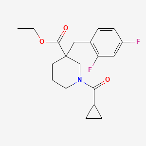 ethyl 1-(cyclopropylcarbonyl)-3-(2,4-difluorobenzyl)-3-piperidinecarboxylate