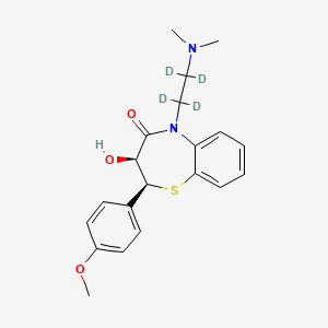 molecular formula C20H20D4N2O3S B602620 去乙酰地尔硫卓 D4 CAS No. 112259-40-2