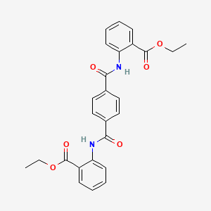 molecular formula C26H24N2O6 B6026202 ETHYL 2-(4-{[2-(ETHOXYCARBONYL)PHENYL]CARBAMOYL}BENZAMIDO)BENZOATE 