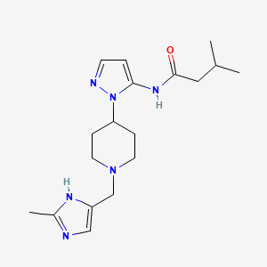 3-methyl-N-(1-{1-[(2-methyl-1H-imidazol-4-yl)methyl]-4-piperidinyl}-1H-pyrazol-5-yl)butanamide