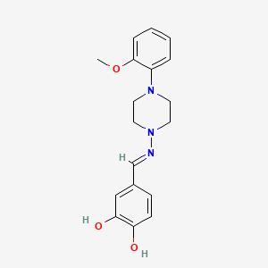 4-({[4-(2-methoxyphenyl)-1-piperazinyl]imino}methyl)-1,2-benzenediol