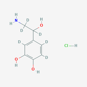 molecular formula C8H5NO3D6.HCl B602625 dl-去甲肾上腺素-d6 盐酸盐 CAS No. 1219803-04-9