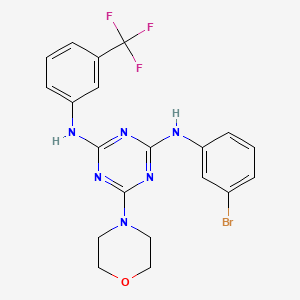 N-(3-bromophenyl)-6-(4-morpholinyl)-N'-[3-(trifluoromethyl)phenyl]-1,3,5-triazine-2,4-diamine