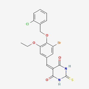 5-{3-bromo-4-[(2-chlorobenzyl)oxy]-5-ethoxybenzylidene}-2-thioxodihydro-4,6(1H,5H)-pyrimidinedione