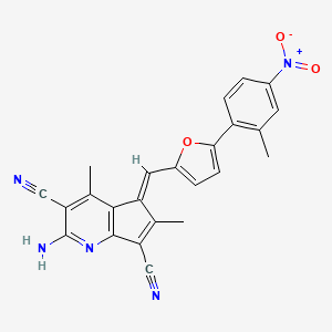 2-amino-4,6-dimethyl-5-{[5-(2-methyl-4-nitrophenyl)-2-furyl]methylene}-5H-cyclopenta[b]pyridine-3,7-dicarbonitrile