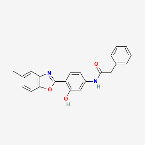 N-[3-hydroxy-4-(5-methyl-1,3-benzoxazol-2-yl)phenyl]-2-phenylacetamide