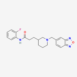 molecular formula C21H23FN4O2 B6026337 3-[1-(2,1,3-benzoxadiazol-5-ylmethyl)-3-piperidinyl]-N-(2-fluorophenyl)propanamide 