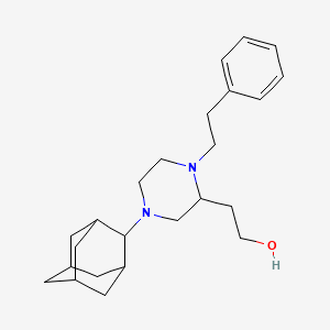 molecular formula C24H36N2O B6026357 2-[4-(2-adamantyl)-1-(2-phenylethyl)-2-piperazinyl]ethanol 