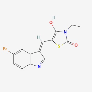 5-[(5-bromo-1H-indol-3-yl)methylene]-3-ethyl-1,3-thiazolidine-2,4-dione