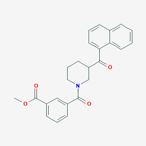 molecular formula C25H23NO4 B6026433 methyl 3-{[3-(1-naphthoyl)-1-piperidinyl]carbonyl}benzoate 