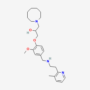 molecular formula C26H39N3O3 B6026447 1-(1-azocanyl)-3-[2-methoxy-4-({[2-(3-methyl-2-pyridinyl)ethyl]amino}methyl)phenoxy]-2-propanol 