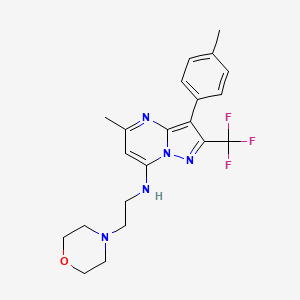 5-methyl-3-(4-methylphenyl)-N-[2-(4-morpholinyl)ethyl]-2-(trifluoromethyl)pyrazolo[1,5-a]pyrimidin-7-amine