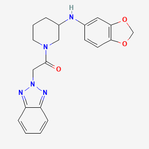 molecular formula C20H21N5O3 B6026471 N-1,3-benzodioxol-5-yl-1-(2H-1,2,3-benzotriazol-2-ylacetyl)-3-piperidinamine 