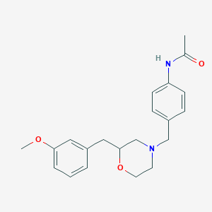 molecular formula C21H26N2O3 B6026472 N-(4-{[2-(3-methoxybenzyl)-4-morpholinyl]methyl}phenyl)acetamide 