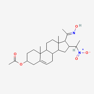 [17-[(E)-N-hydroxy-C-methylcarbonimidoyl]-10,13-dimethyl-16-(1-nitroethyl)-2,3,4,7,8,9,11,12,14,15,16,17-dodecahydro-1H-cyclopenta[a]phenanthren-3-yl] acetate