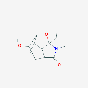 6-ethyl-9-hydroxy-5-methyl-7-oxa-5-azatetracyclo[6.3.0.0~2,6~.0~3,10~]undecan-4-one