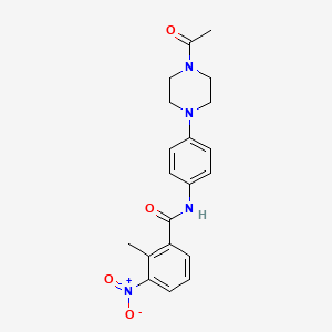 N-[4-(4-acetylpiperazin-1-yl)phenyl]-2-methyl-3-nitrobenzamide