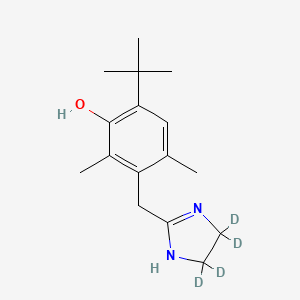 molecular formula C16H20D4N2O B602655 6-tert-butyl-2,4-dimethyl-3-[(4,4,5,5-tetradeuterio-1H-imidazol-2-yl)methyl]phenol CAS No. 1262053-60-0